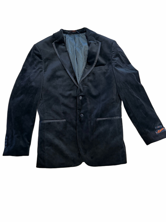 Egara Other - Egara Slim Fit Black Velvet Blazer Size 42